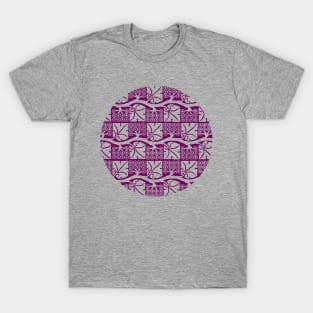 Purple Vintage Grapevine Pattern T-Shirt